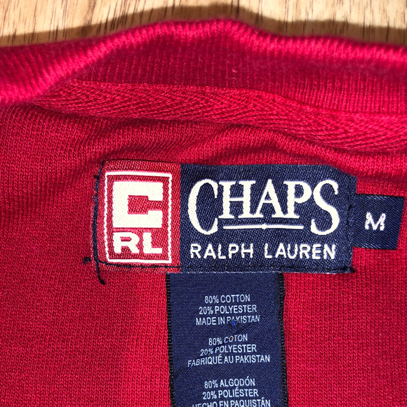CHAPS Ralph Lauren Red Flag Sweater – “CRL” Knit Pullover, Patriotic USA - Picture 2 of 5